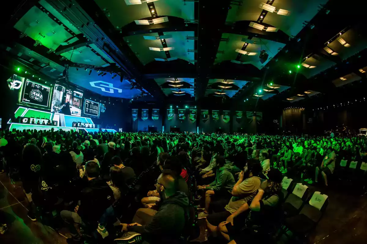 Image showing crowds sitting downa and watching the OpTic Vs Seattle Subliners match